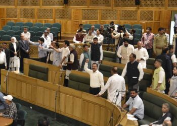 Pandemonium in J&K Assembly as NC, BJP clash over holiday row
