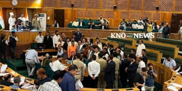 BJP submits no‑confidence motion against Speaker  Conducts Parallel Proceedings in Well of House Rehan Qayoom Mir Srinagar, Sep 28: The Bharatiya Janata Party (BJP) on Monday submitted a no‑confidence motion against the Speaker of the Jammu and Kashmir Legislative Assembly, accusing him of allowing what they termed an unconstitutional reference to special status in the statehood resolution. As soon as Question Hour began, as per the news agency—Kashmir News Observer (KNO), BJP’s R.S. Pathania stood up, claiming that the Speaker could not preside over the House after a no‑confidence motion had been filed. “You cannot sit on the chair,” Pathania told the Speaker. The Speaker rejected the objections, clarifying that under the Rules of Procedure and Conduct of Business, leave for a no‑confidence motion can only be taken up 14 days after receipt of notice. “You can bring a motion. I have not seen it. Let me presume that it has been submitted. Our Rules are clear on how we deal with such motions,” the Speaker said, adding, “You don’t read the Rules properly.” As the Speaker explained the procedures, BJP legislators continued their protests, shouting slogans: “Speaker Sahab kursi chhodo, Speaker Sahab kursi chhodo.” Amid uproar, Leader of Opposition Sunil Kumar Sharma reiterated that statehood was part of the BJP’s agenda but ruled out any discussion on the pre‑1953 position. “The Government of India rejected the pre‑1953 position when Omar Abdullah was Union Minister,” Sharma said. As the Deputy Chief Minister responded to LoP Sharma, BJP MLAs stormed into the Well of the House and disrupted proceedings. In an unusual protest, BJP legislators staged a mock session from the Well of the House. After trooping in, they sat down and began conducting parallel proceedings. During the mock session, BJP MLA Balwant Singh pointed towards Congress MLA Nizamuddin Bhat, accusing him of supporting autonomy. “Do you want the restoration of the post of Prime Minister’s nomenclature in Jammu & Kashmir?” BJP MLA Mankotia asked Bhat. The BJP legislators sitting in the Well also tried to disrupt speeches of almost every MLA, including Chief Minister Omar Abdullah, during the debate on the statehood resolution. (KNO)