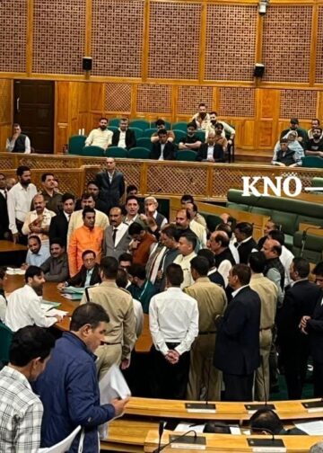 BJP submits no‑confidence motion against Speaker Conducts Parallel Proceedings in Well of House Rehan Qayoom Mir Srinagar, Sep 28: The Bharatiya Janata Party (BJP) on Monday submitted a no‑confidence motion against the Speaker of the Jammu and Kashmir Legislative Assembly, accusing him of allowing what they termed an unconstitutional reference to special status in the statehood resolution. As soon as Question Hour began, as per the news agency—Kashmir News Observer (KNO), BJP’s R.S. Pathania stood up, claiming that the Speaker could not preside over the House after a no‑confidence motion had been filed. “You cannot sit on the chair,” Pathania told the Speaker. The Speaker rejected the objections, clarifying that under the Rules of Procedure and Conduct of Business, leave for a no‑confidence motion can only be taken up 14 days after receipt of notice. “You can bring a motion. I have not seen it. Let me presume that it has been submitted. Our Rules are clear on how we deal with such motions,” the Speaker said, adding, “You don’t read the Rules properly.” As the Speaker explained the procedures, BJP legislators continued their protests, shouting slogans: “Speaker Sahab kursi chhodo, Speaker Sahab kursi chhodo.” Amid uproar, Leader of Opposition Sunil Kumar Sharma reiterated that statehood was part of the BJP’s agenda but ruled out any discussion on the pre‑1953 position. “The Government of India rejected the pre‑1953 position when Omar Abdullah was Union Minister,” Sharma said. As the Deputy Chief Minister responded to LoP Sharma, BJP MLAs stormed into the Well of the House and disrupted proceedings. In an unusual protest, BJP legislators staged a mock session from the Well of the House. After trooping in, they sat down and began conducting parallel proceedings. During the mock session, BJP MLA Balwant Singh pointed towards Congress MLA Nizamuddin Bhat, accusing him of supporting autonomy. “Do you want the restoration of the post of Prime Minister’s nomenclature in Jammu & Kashmir?” BJP MLA Mankotia asked Bhat. The BJP legislators sitting in the Well also tried to disrupt speeches of almost every MLA, including Chief Minister Omar Abdullah, during the debate on the statehood resolution. (KNO)
