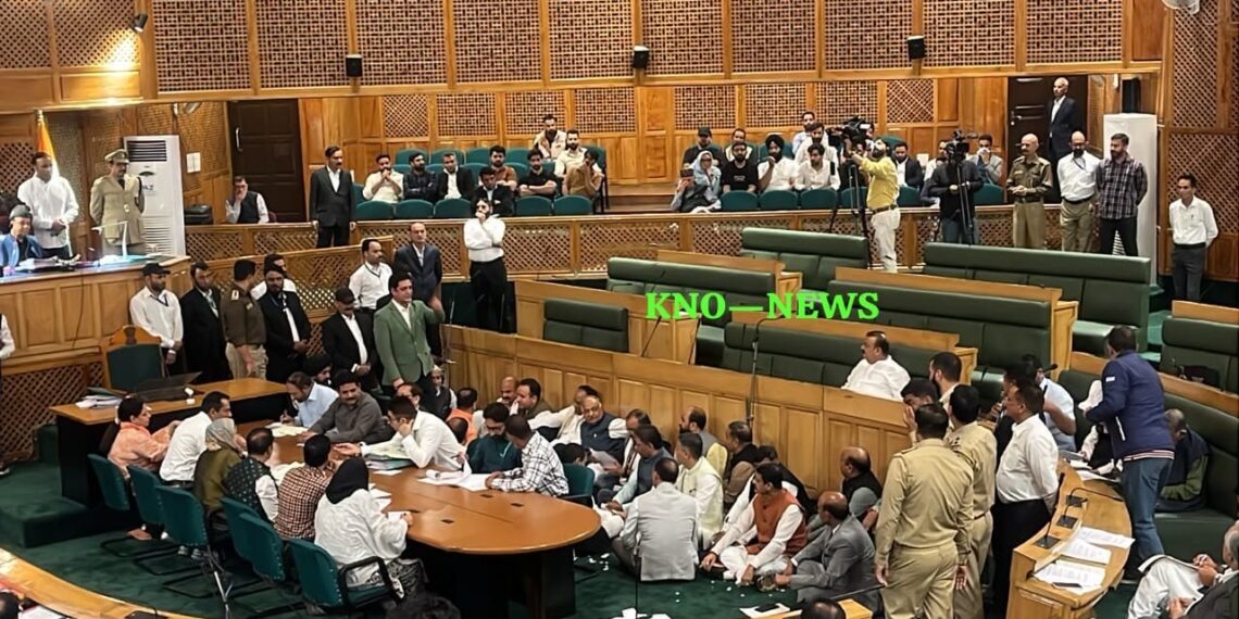 Amidst uproar, BJP runs mock Assembly from Well