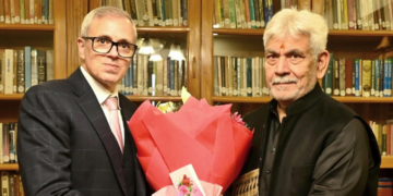 CM Omar meets LG Sinha