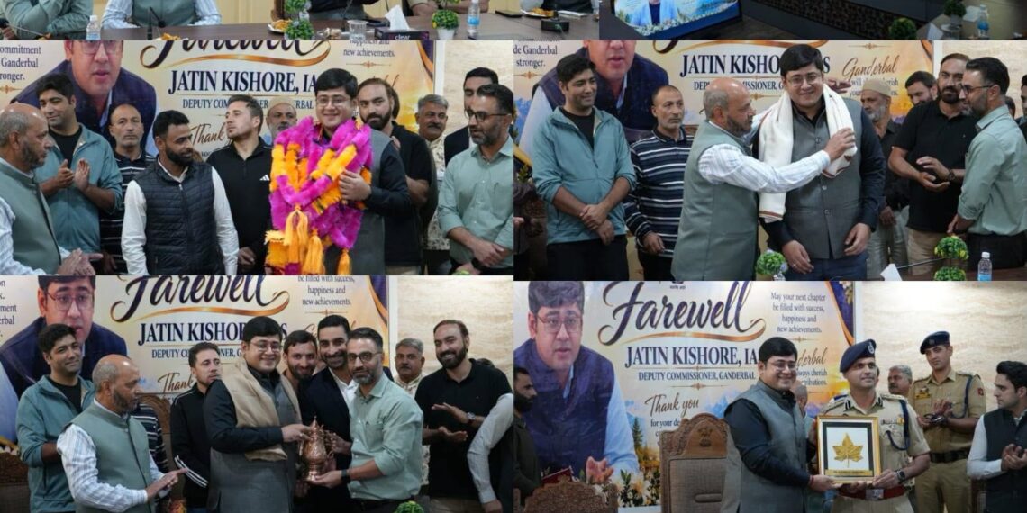District Admin Ganderbal bids farewell to DC Jatin Kishore