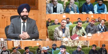 DC Shopian interacts with media persons