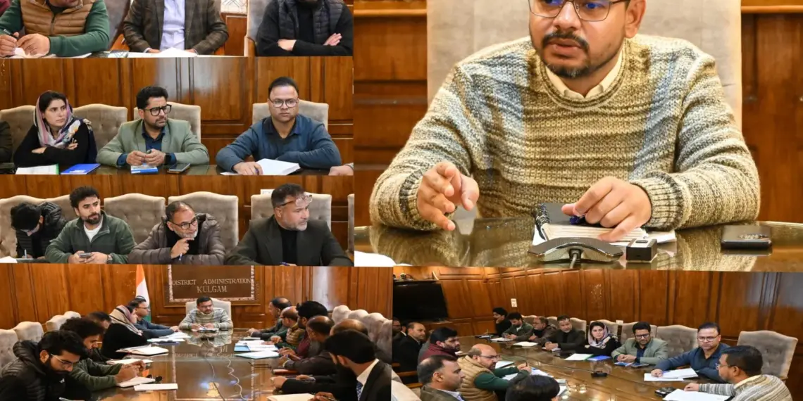DAJGUA : DC Kulgam reviews arrangements for Janjatiya Gaurav Diwas celebrations  KT News Desk  KULGAM, OCTOBER 19: Deputy Commissioner (DC) Kulgam, Shahzad Alam, Monday chaired separate meetings at the Mini Secretariat, Kulgam, to review arrangements for the celebration of Janjatiya Gaurav Diwas under the Dharti Aaba Janjatiya Gram Utkarsh Abhiyan (DAJGUA) and to discuss measures for the revival, restoration, preservation and maintenance of architecture and heritage in the district.  During the meeting on Janjatiya Gaurav Diwas, scheduled to be celebrated at EMRS Tangmarg on November 15, 2026, the DC directed all concerned departments to make necessary arrangements for the successful conduct of the event. He stressed the need to showcase developmental works and government initiatives aimed at improving the living standards and facilities of tribal communities.  The DC emphasised effective coordination among departments to ensure proper arrangements and highlight the developmental initiatives undertaken for tribal welfare.  In the meeting on heritage conservation, the DC stressed the need for coordinated efforts to preserve and restore the district’s architectural and cultural heritage. He underscored the importance of protecting heritage structures and sites of historical significance and ensuring their proper maintenance.The DC called upon all concerned departments to take necessary measures to preserve the district’s rich heritage and promote awareness about its historical and cultural importance.  The meetings were attended by ADDC  Kulgam, Altaf Ahmad Khan, ADC Kulgam,Vikar Ahmad Giri, CPO, Malik Suheel, SDM DH Pora, Bashir ul Hassan, DSEO Kulgam, officers from concerned departments, and Principal EMRS Tangmarg.