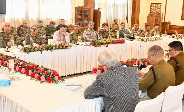 === UHQ meeting ===  Continue operations to neutralize terror ecosystem remnants: LG Sinha