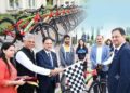 J&K Bank MD flags off 71 bicycles at IIM Jammu under CSR