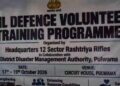 Civil Defence Volunteers training programme begins in Pulwama
