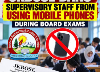JKBOSE bars supervisory staff from carrying phones during exams