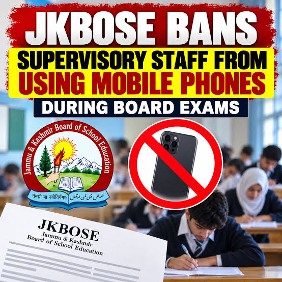 JKBOSE bars supervisory staff from carrying phones during exams