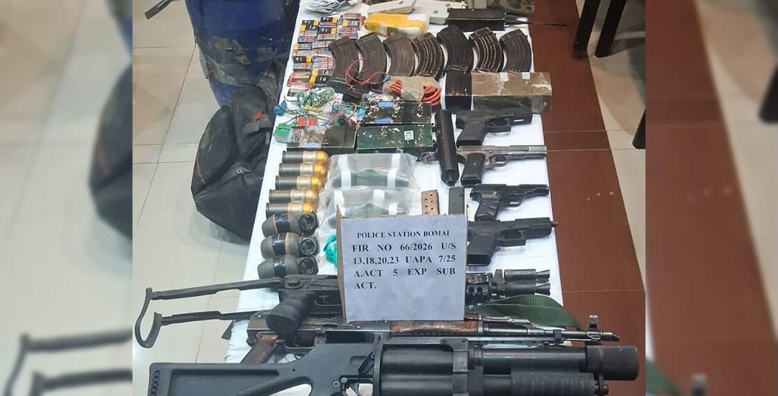 Police recover huge cache of arms, ammunition in Sopore