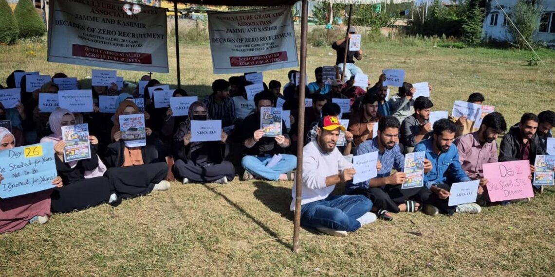 SKUAST-K agriculture graduates’ protest enters 26th day