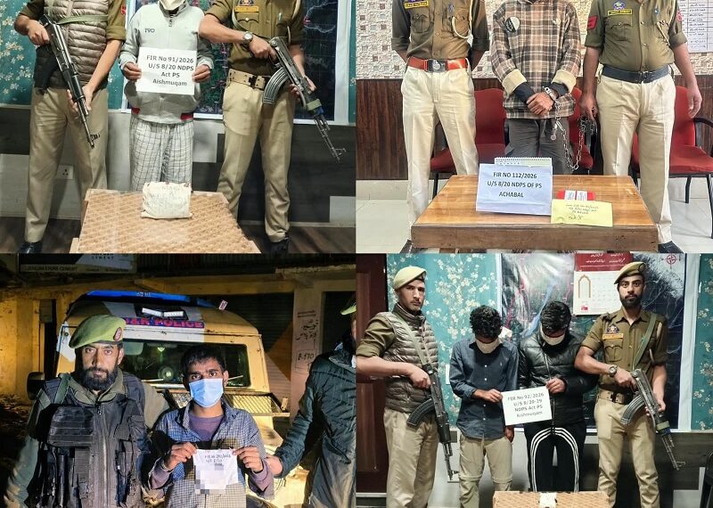 Police arrest 5 drug peddlers