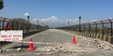Sopore bypass bridge repairs underway